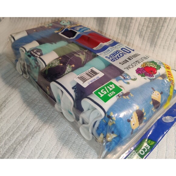 4T Toddler Boys' Boxer Briefs, Assorted Monsters & Solid,10 Pack NEW - Picture 3 of 9